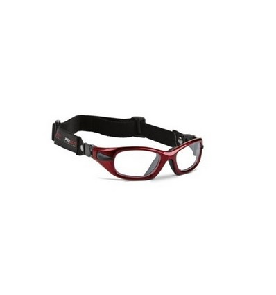 Gafa de protección deportiva graduable modelo Progear Eyeguard en color Rojo y talla M (52x18) con CINTA.