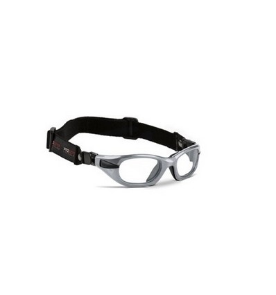 Gafa de protección deportiva graduable modelo Progear Eyeguard en color Plata y talla M (52x18) con CINTA. PACK GAFAS + LENTES 