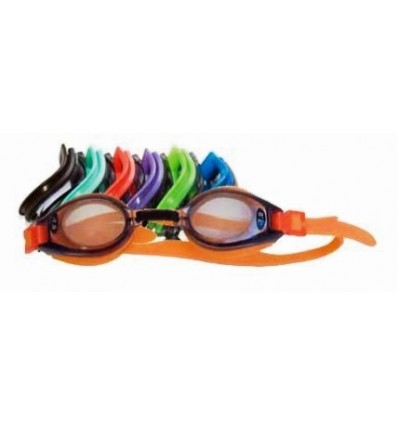 Gafas de natación para adultos en color verde, con posibilidad de ser graduadas con diferente graduación para cada ojo.