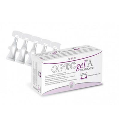 OPTOx OPTO-GEL A es un integrador lagrimal con hialuronato de sodio al 0,30% + Aminoácidos Esenciales. Envasado en 15 botellas m