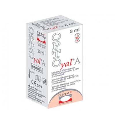 OPTOx OPTO-YAL A es un integrador lagrimal con hialuronato de sodio al 0,15% + Aminoácidos Esenciales. Envasado en una botella m